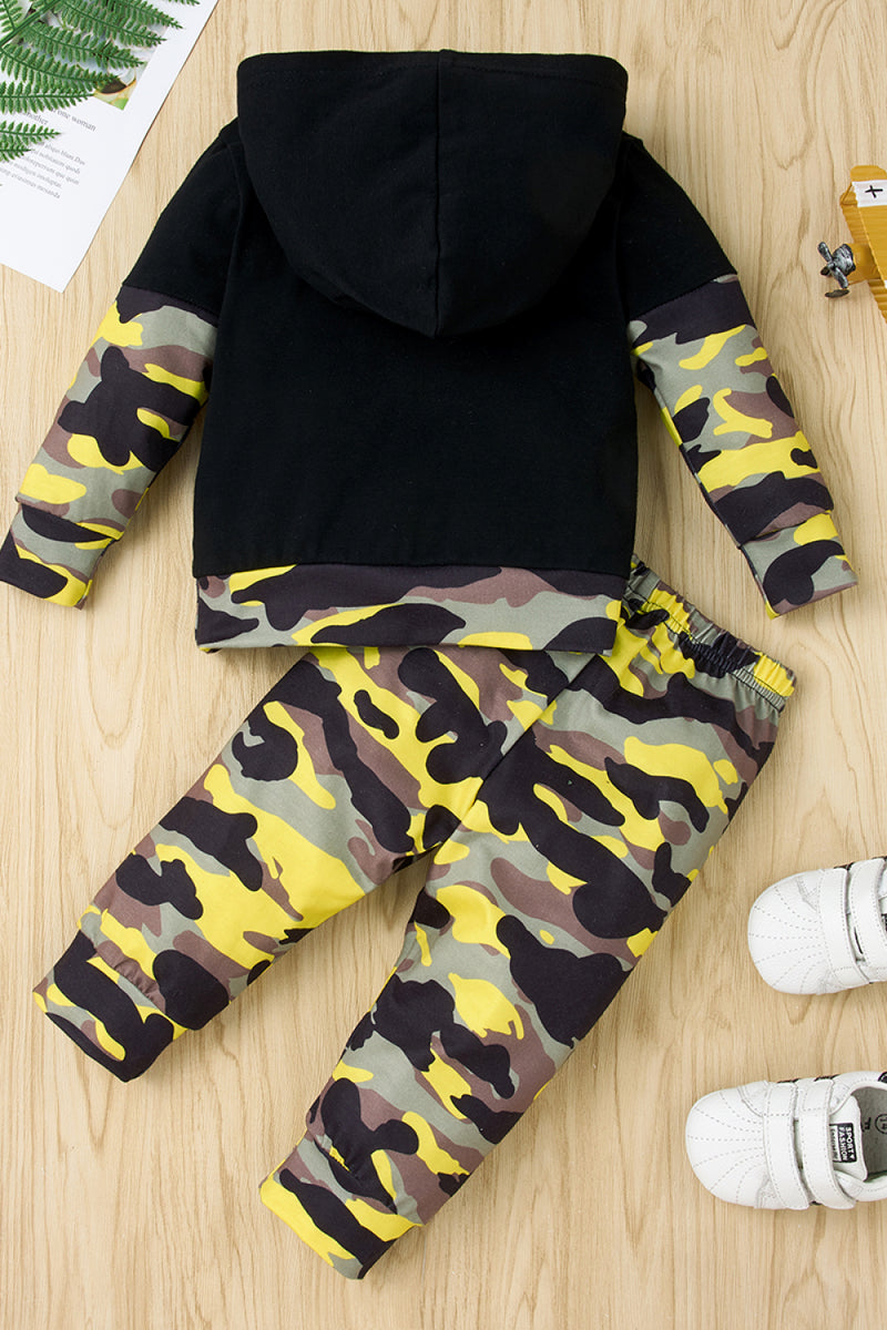 Boys Camouflage Hoodie and Pants Set