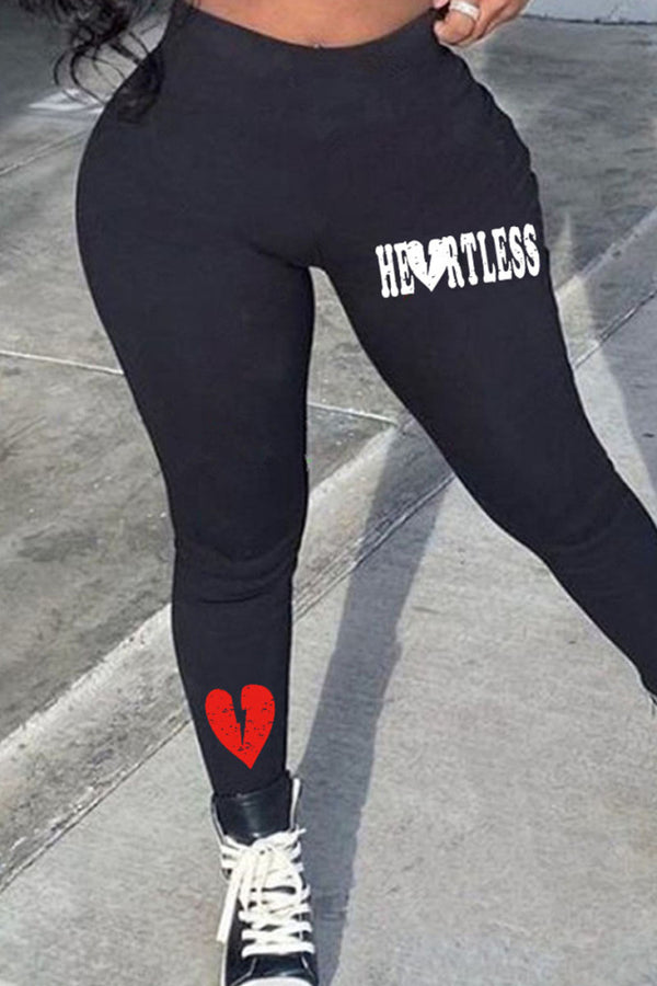So Heartless Stretch Leggings Pants(S-5X)