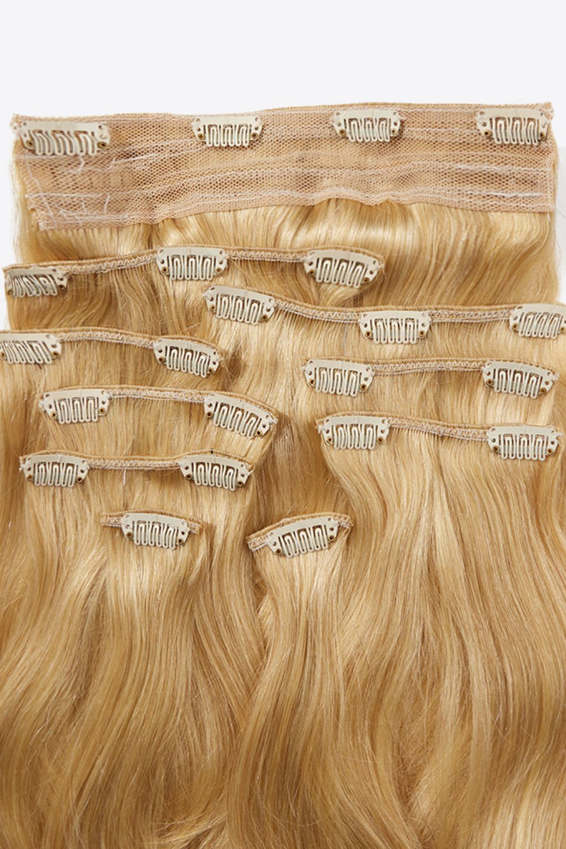Long Lasting Clip-In Hair Extensions 18" Human Hair
