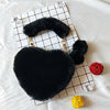 Heart Shaped Crossbody Fur bags