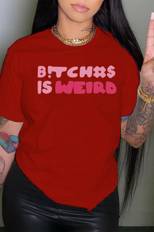 Bitches is Weird Making a Statement Tee Shirts Plus(M-4X)