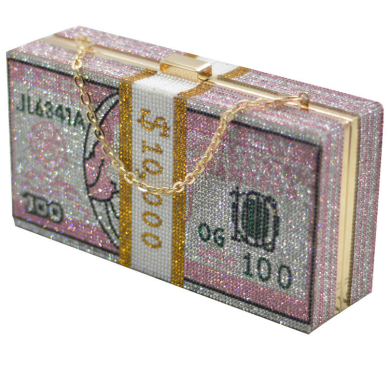 Boujee Diamond Money Hand Bag