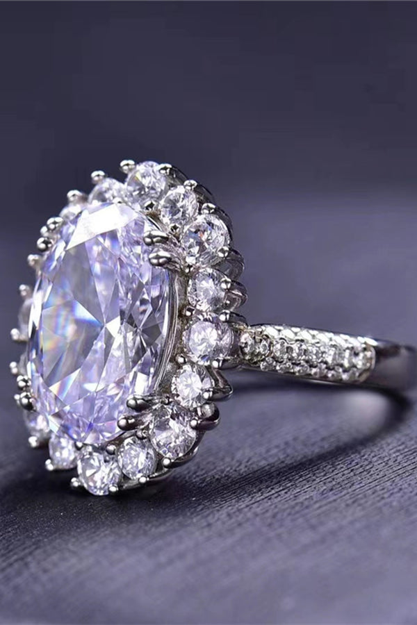 She So Pretty” 8 Carat Oval Moissanite Ring
