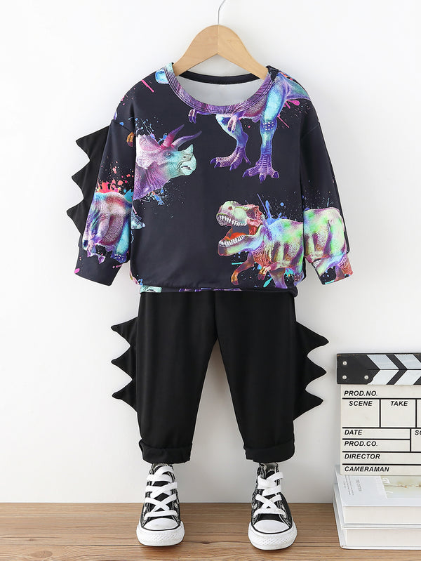 Kids Dinosaur Sweatshirt and Pants Set