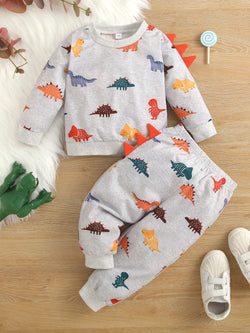 Baby Boy Dinosaur Pullover and Joggers Set