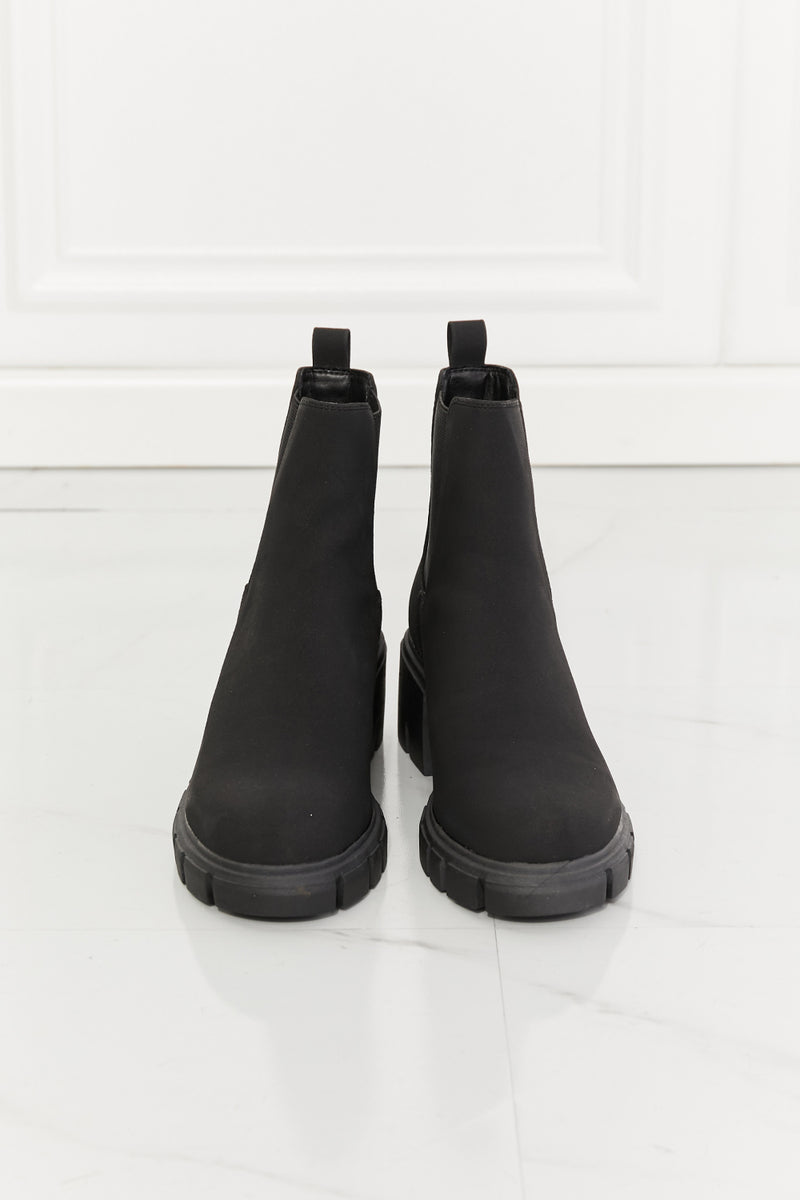 Work For It Matte Lug Sole Boots in Black