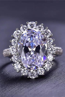 She So Pretty” 8 Carat Oval Moissanite Ring