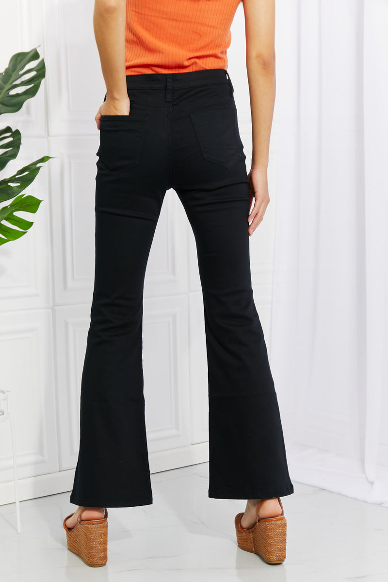 Full Size High-Rise Bootcut Jeans in Black