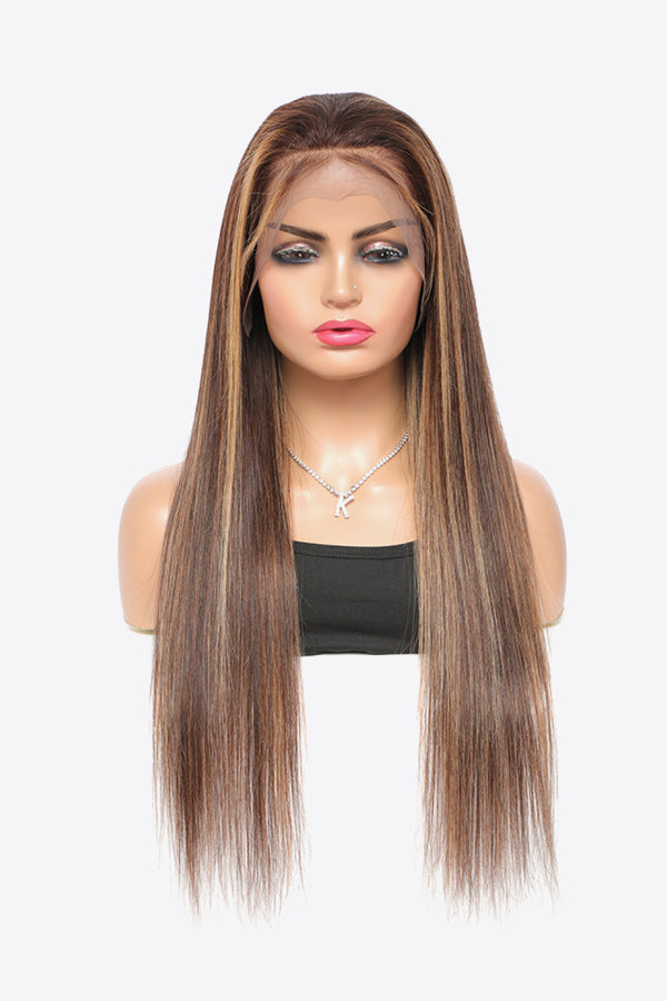 18" 160g  Highlight Ombre #P4/27 13x4 Lace Front Wigs Human Virgin Hair 150% Density